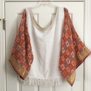 THE MORGAN FACTORY upcycled bedspread top tunic M L XL 2X